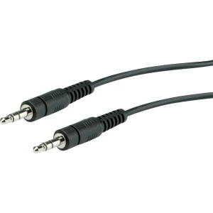 Roline 11.09.4501 utičnica audio priključni kabel [1x 3,5 mm banana utikač - 1x 3,5 mm banana utikač] 1.00 m crna sa zaš slika