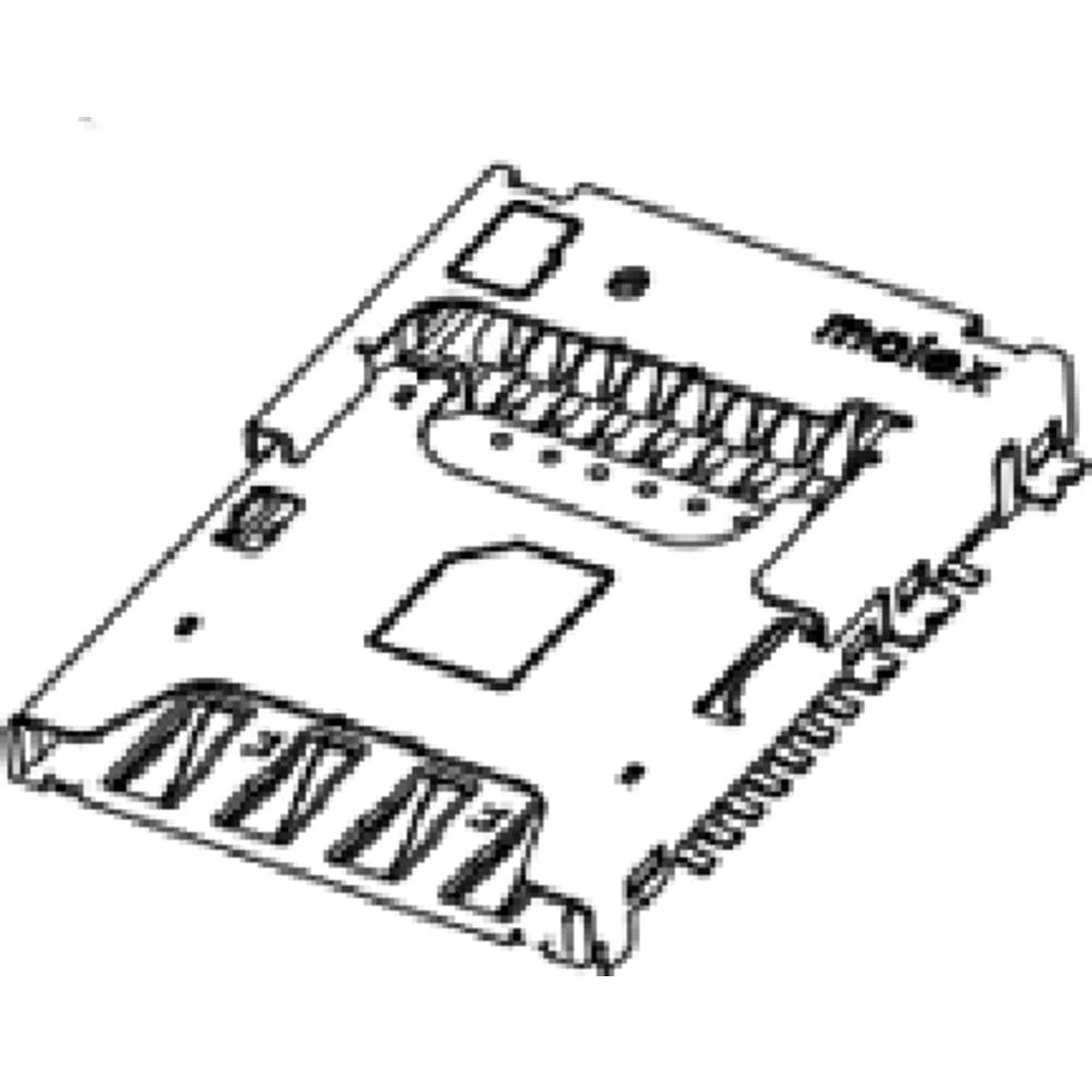 Molex utor za memorijsku karticu Ukupan broj polova 8 Raster: 1.1 mm, 2.54 mm 1041681620 1 St. Tape on Full reel slika