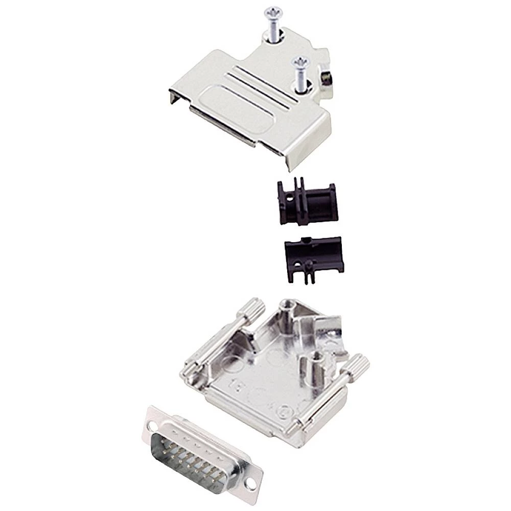 Komplet D-SUB pinskih konektora 45 ° Broj polova: 15 Lemni kup encitech D45ZK15-DBP-W-K 1 ST slika