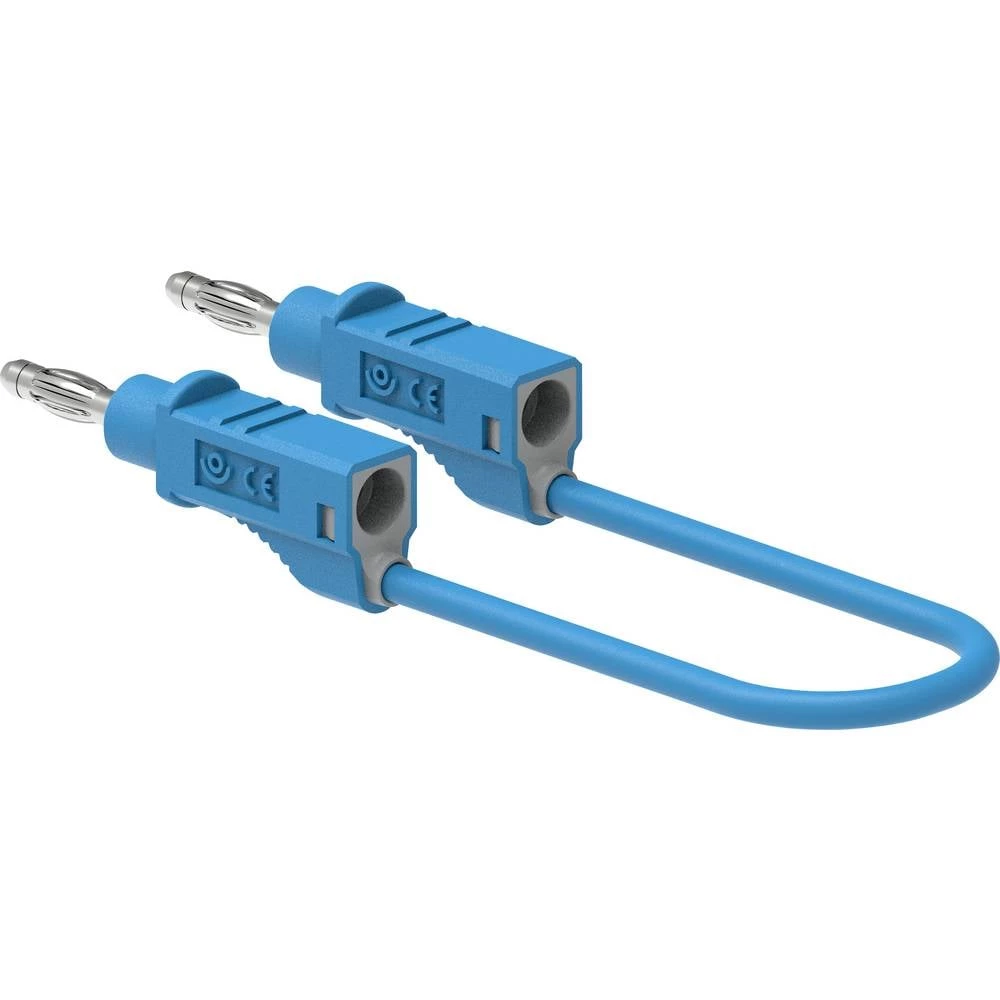 Electro PJP 2112-CD1-50BL mjerni vod muški priključak 4 mm 50 cm plava boja 1 kom. slika