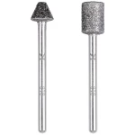 Wolfcraft 5989000 Set dijamantnih olovki za brušenje, cilindrični i konusni, 2-dijelni.      1 Set