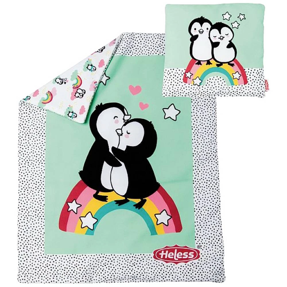 Vedes Puppen-Bettdecke Pinguin Pünktchen (44 x 34 cm) mit Kissen (16 x 16 cm) 1000 slika