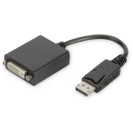 DVI / DisplayPort Adapter [1x Muški konektor DisplayPort - 1x Ženski konektor DVI, 24 + 5 polova] Crna Okrugli, dvostruko zaštić