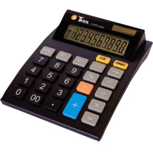 Stolni kalkulator Twen J 1010 Crna Zaslon (broj mjesta): 10 solarno napajanje, baterijski pogon (Š x V x d) 112 x 40 x 141 mm slika