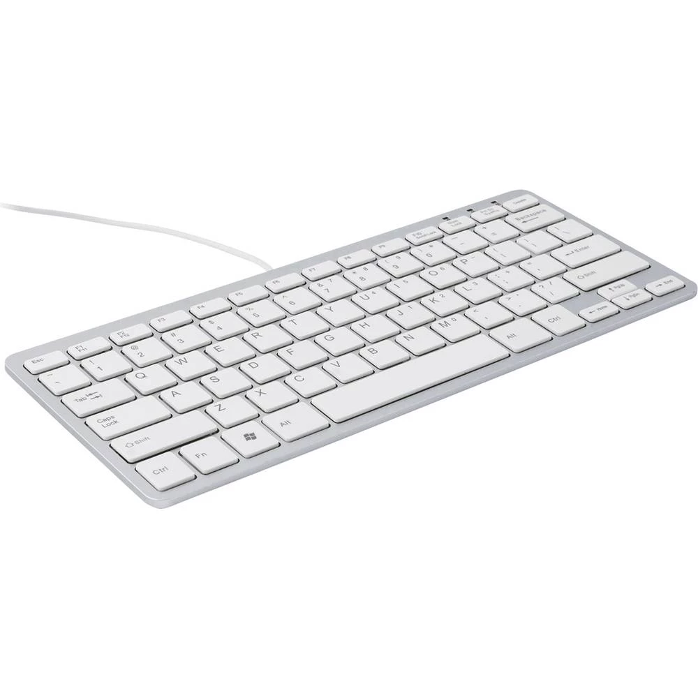 USB tipkovnica R-GO Tools Compact Bijela Ergonomski slika