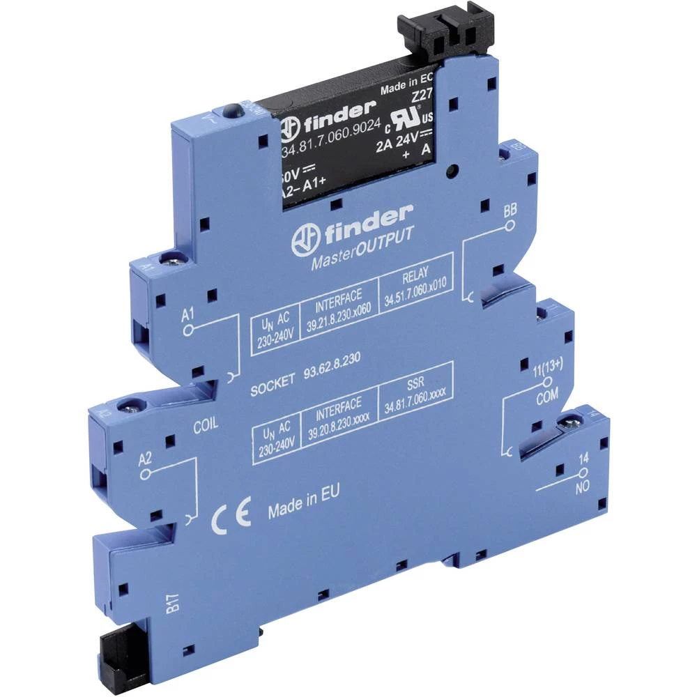 Poluvodički relej 10 ST Finder 39.20.8.230.8240 Učitaj struje (maks.): 2 A Preklopni napon (maks.): 230 V/AC slika