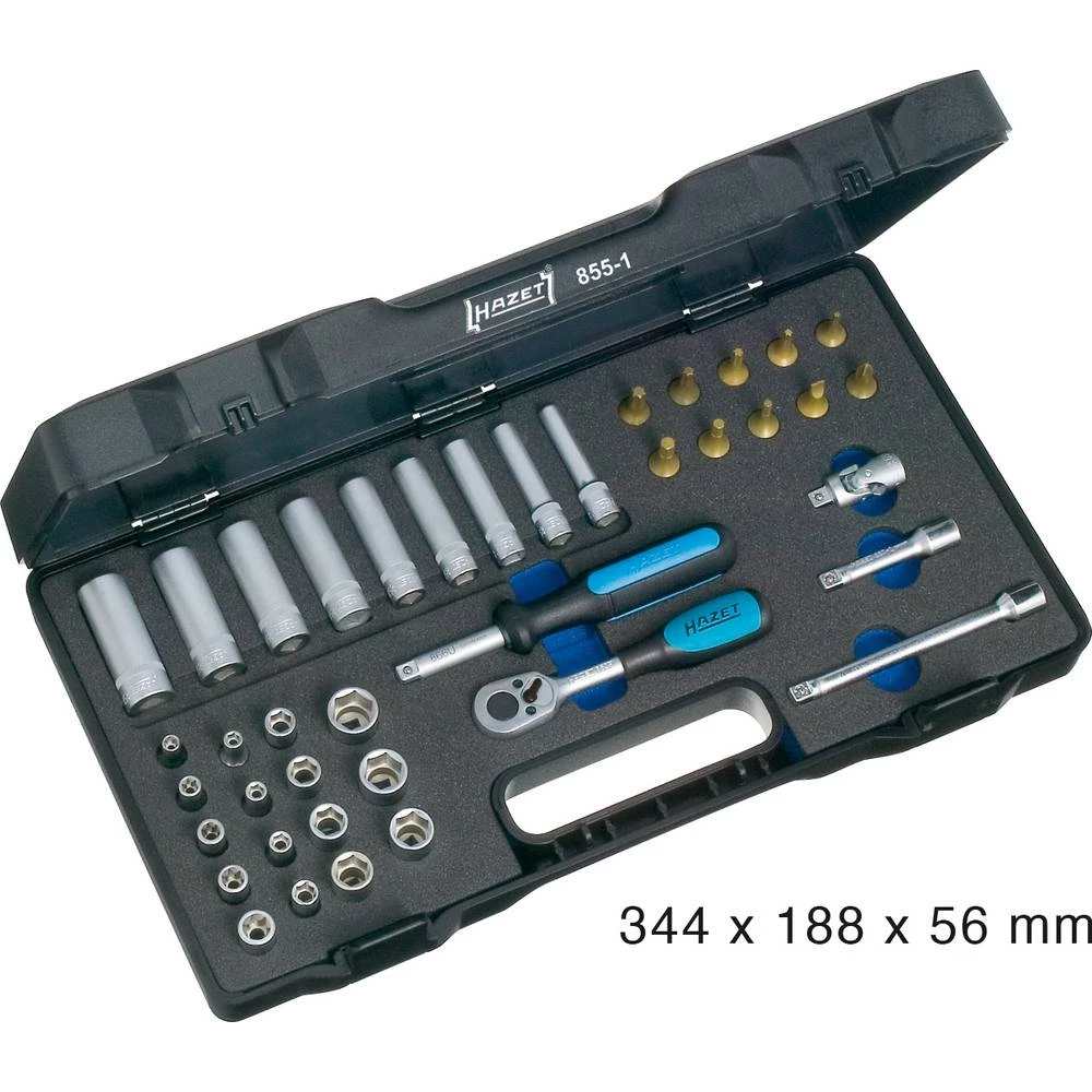 Hazet komplet nasadnih ključeva metrički 1/4" (6.3 mm) 40-dijelni 855-1 slika