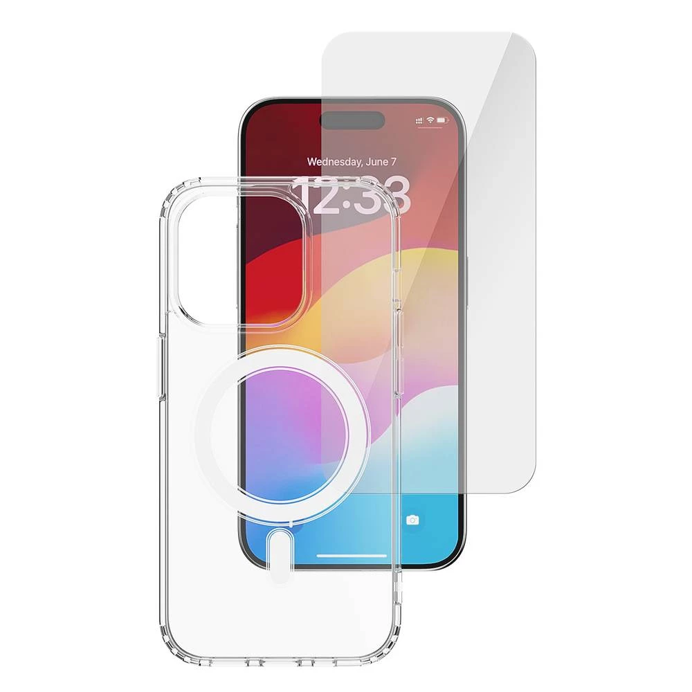 4Smarts 360° Protection Set stražnji poklopac za mobilni telefon Apple iPhone 15 Plus prozirna induktivno punjenje slika