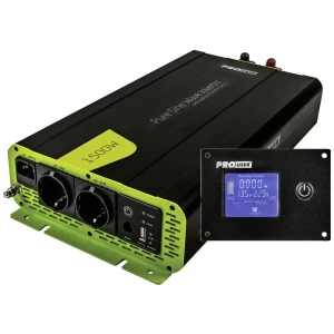 ProUser inverter PSI1500TX 1500 W 12 V - 230 V/AC sa daljinskim upravljačem, UPS funkcija, prebacivanje prioriteta mreže slika
