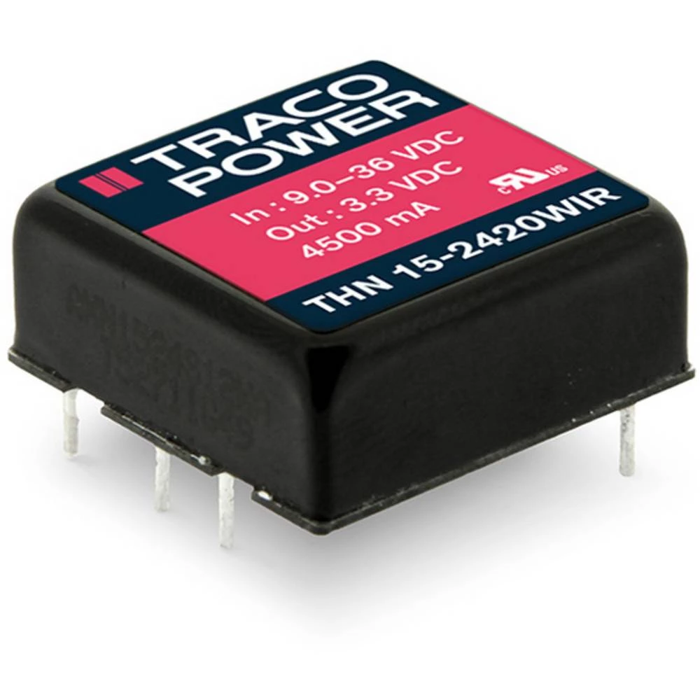 TracoPower THN 15-4822WIR DC/DC pretvarač za tiskano vezje 48 V/DC +12 V/DC, -12 V/DC 625 mA 15 W Broj izlaza: 2 x Conte slika