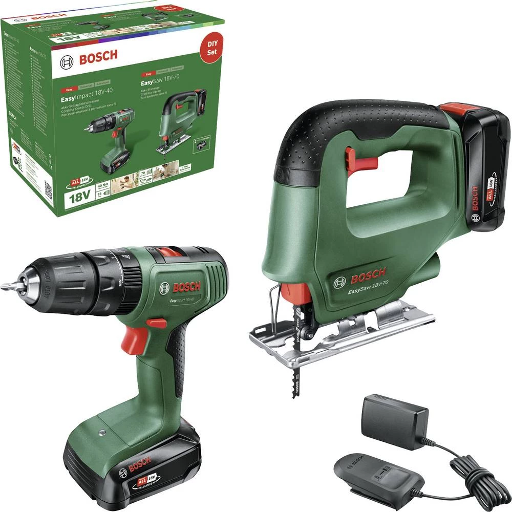 Bosch Home and Garden EasyImpact 18V-40 + EasySaw 18V-70 06039D810A akumulatorski alati set alata slika