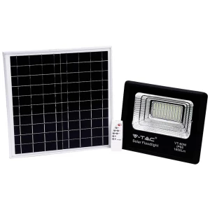 V-TAC solarni zidni reflektor  VT-60W 8575   LED 20 W dnevno svjetlo bijelo crna slika