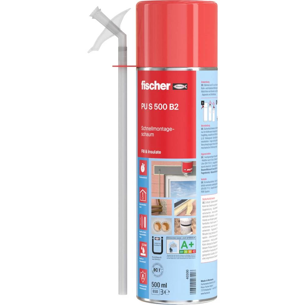 Fischer pjena za brzu montažu PU S 500 B2 040300 500 ml slika