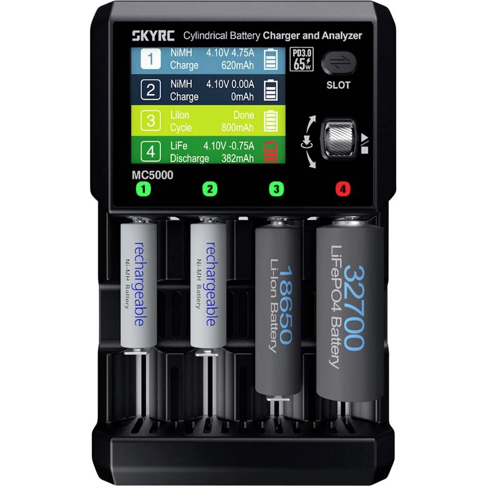 SKYRC MC5000 punjač okruglih stanica litijev-ionski, Li-ion HV, LiFe, nikalj-metal-hidridni, nikalj-kadmijev, eneloop, n slika