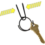 Privjesak za ključeve NITE Ize SqueezeRing Easy Load Key Clip Crna 1 ST