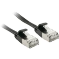 LINDY 47485 RJ45 mrežni kabel, Patch kabel cat 6a U/FTP 10.00 m crna sa zaštitom za nosić 1 St. slika