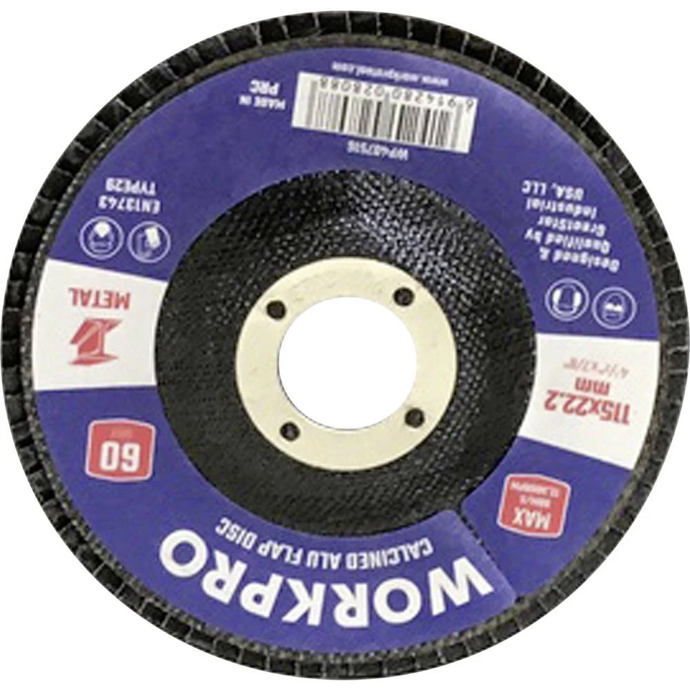 WorkPro WP407516 lamelna brusna ploča promjer 115 mm Promjer bušotine 22.2 mm 10 kom. slika