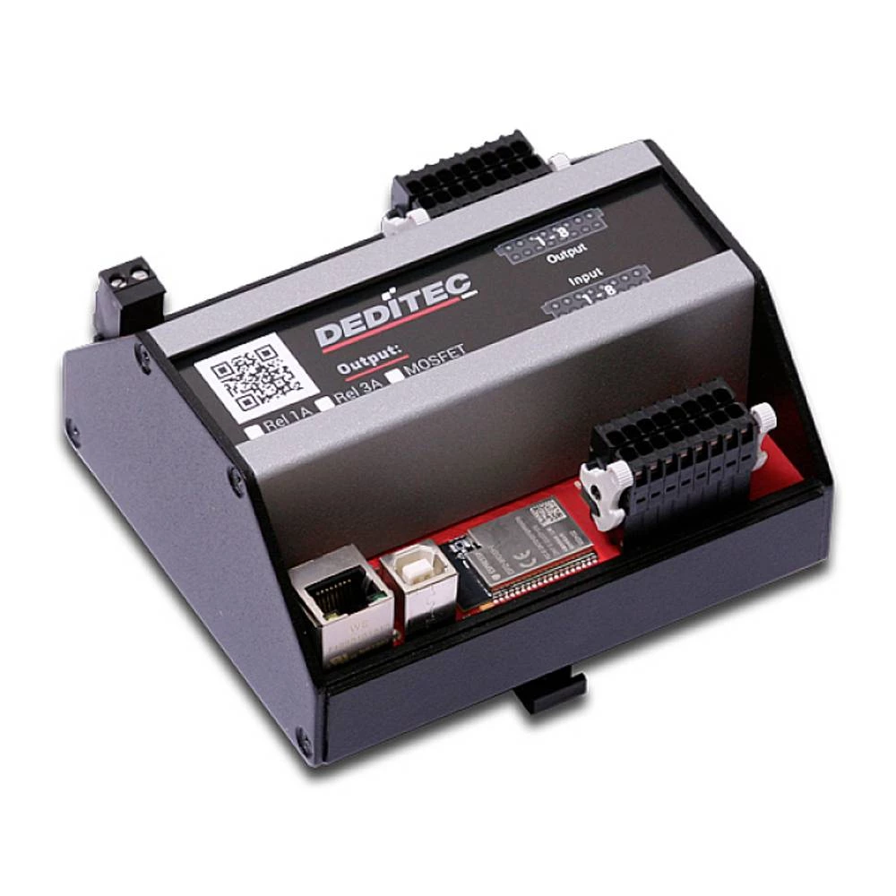 Deditec BSW-O8-R8_3A BS-WEU-O8-R8_3A BS modul WiFi, Ethernet, USB Broj digitalnih izlaza: 8 Broj digitalih ulaza: 8 slika