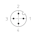 Utični konektor za senzor/aktivator, konfekcionirani M12 Ravni muški konektor 2 m Broj polova: 4 Lutronic 1083 1210 04 002 2m 1