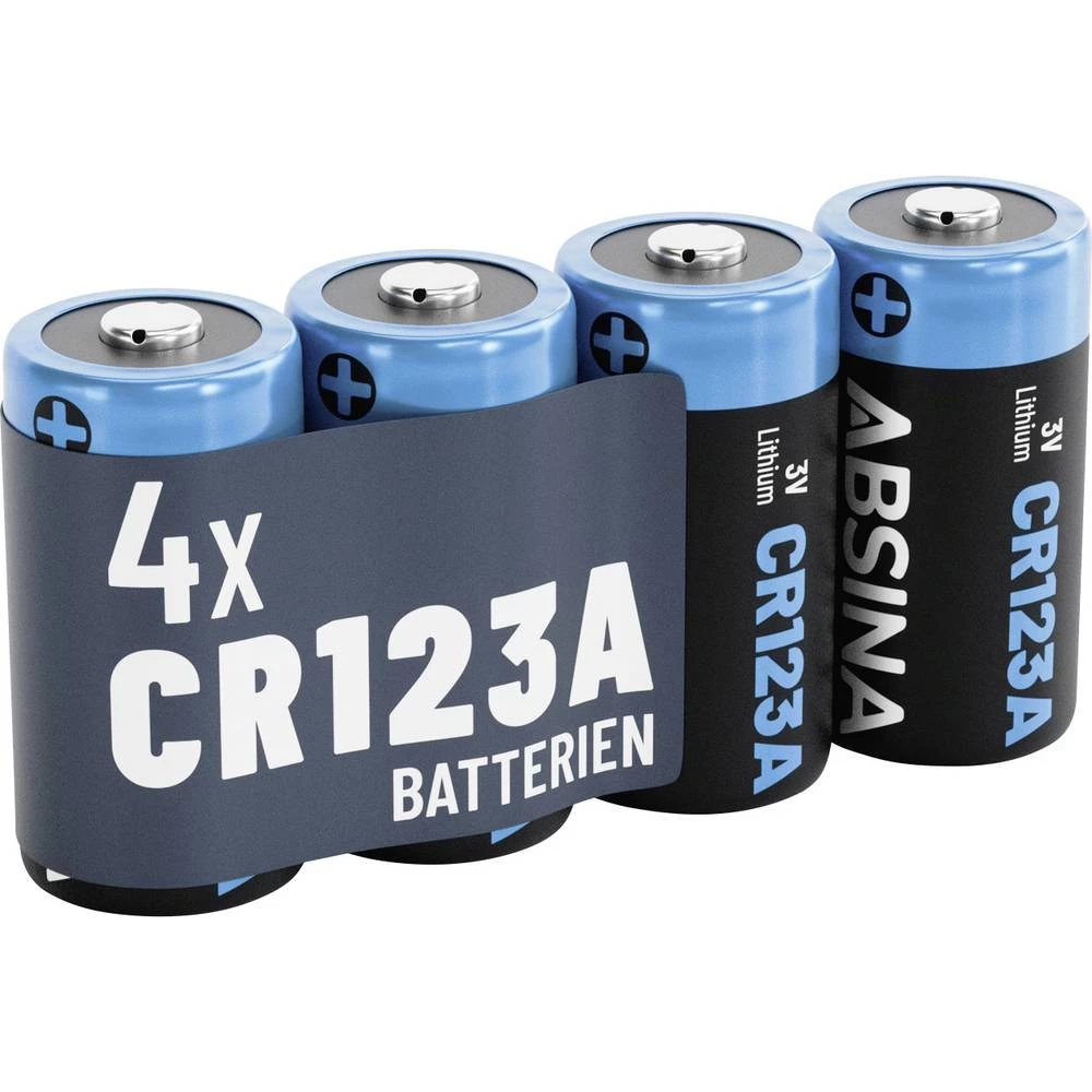 Absina specijalne baterije CR-123A litijev 1300 3 V 4 kom. slika
