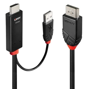 LINDY monitor adapter [1x muški konektor HDMI, USB 3.2 gen. 1 utikač A (USB 3.0) - 1x muški konektor DisplayPort] 41500 slika