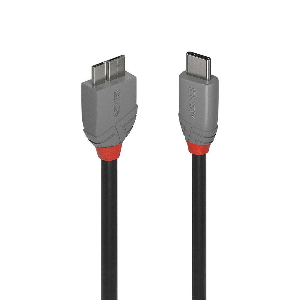 LINDY USB kabel USB 3.2 gen. 1 (USB 3.0) USB-C® utikač, USB-Micro-B utikač 0.5 m crna  36620 slika