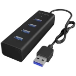 ICY BOX IB-HUB1409-U3 USB 3.0-hub crna