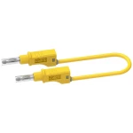 Ispitni kabel s banana utikačem koji se može složiti + navlaka koja se uvlači, PVC 2,5 mm², 50 cm, žuta Electro PJP 2217/600V-CD1-50J mjerni kabel [banana utikač - banana utikač] 0.50 m žuta 1 St.