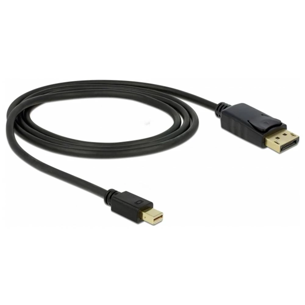 Delock Mini-DisplayPort / DisplayPort priključni kabel Mini DisplayPort utikač, DisplayPort utikač 1 m crna 82698 trostr slika
