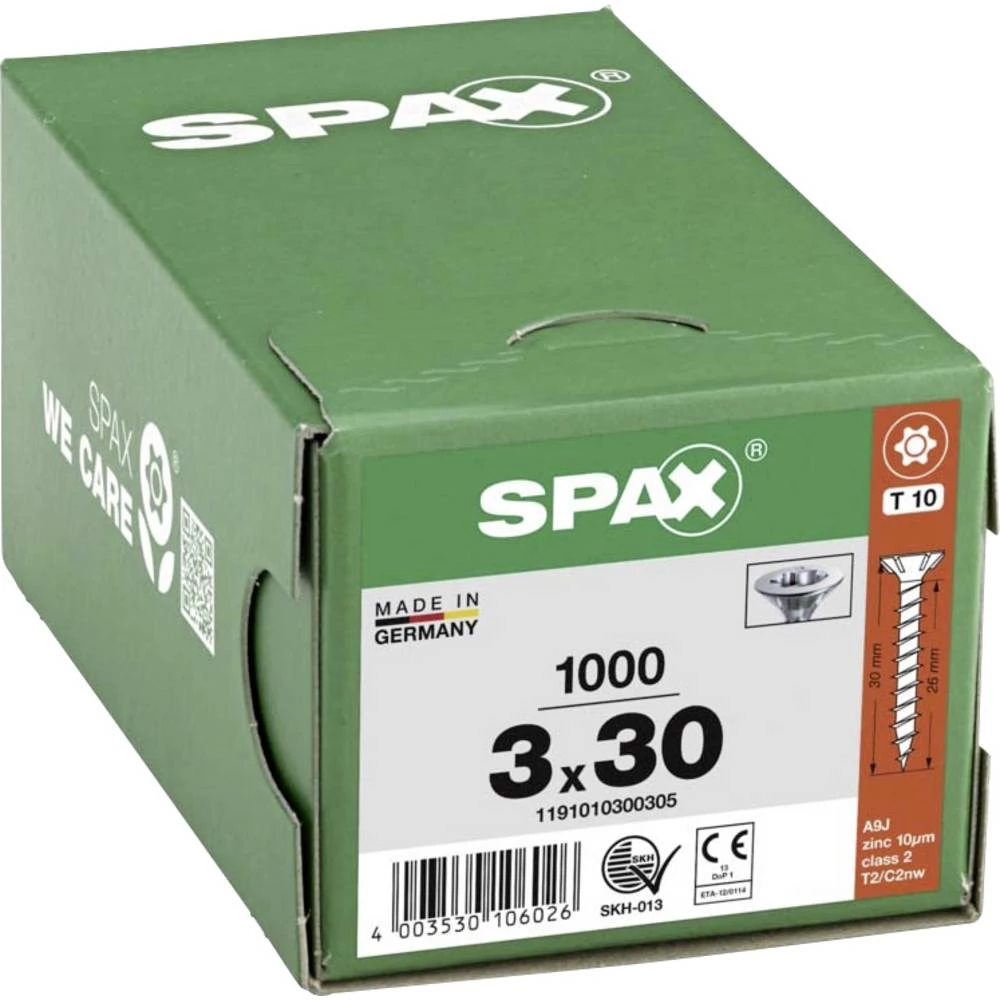 SPAX 1191010300305 R 88091 Senkkopf/T-STAR vijak za drvo 3 mm 30 mm T-STAR plus čelik WIROX 1000 kom. slika
