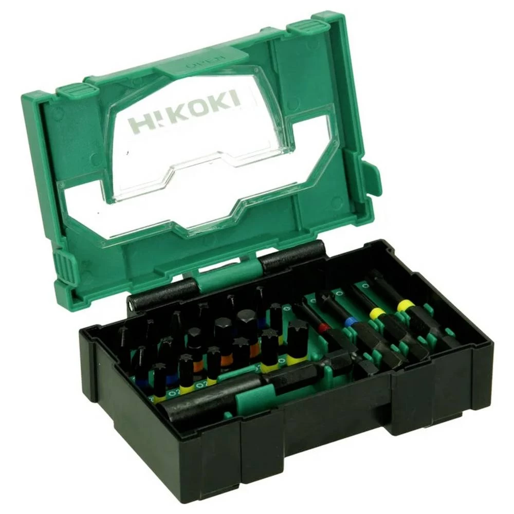 HiKOKI 40030021 bit komplet T-profil, ravni prorez, križni phillips, križni pozidriv, šesterokut uklj. držač bitova slika