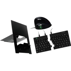 R-GO Tools RGOSETSM-ND USB tipkovnica, set miša ergonomski nordijski, qwerty  crna slika