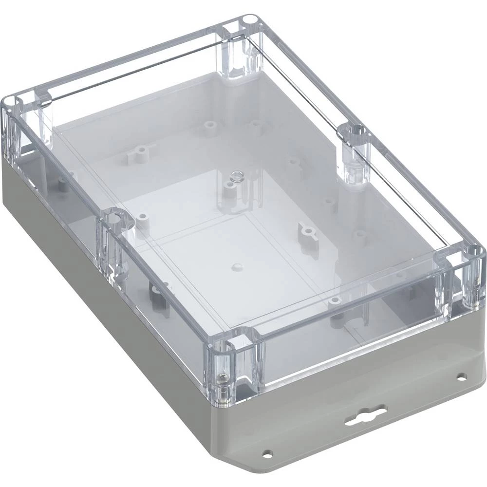 TRU COMPONENTS 6U07211406737 TC-13865332 industrijsko kućište 243.5 x 141.5 x 60.1 ABS-PC svijetlosiva, prozirna 1 kom. slika