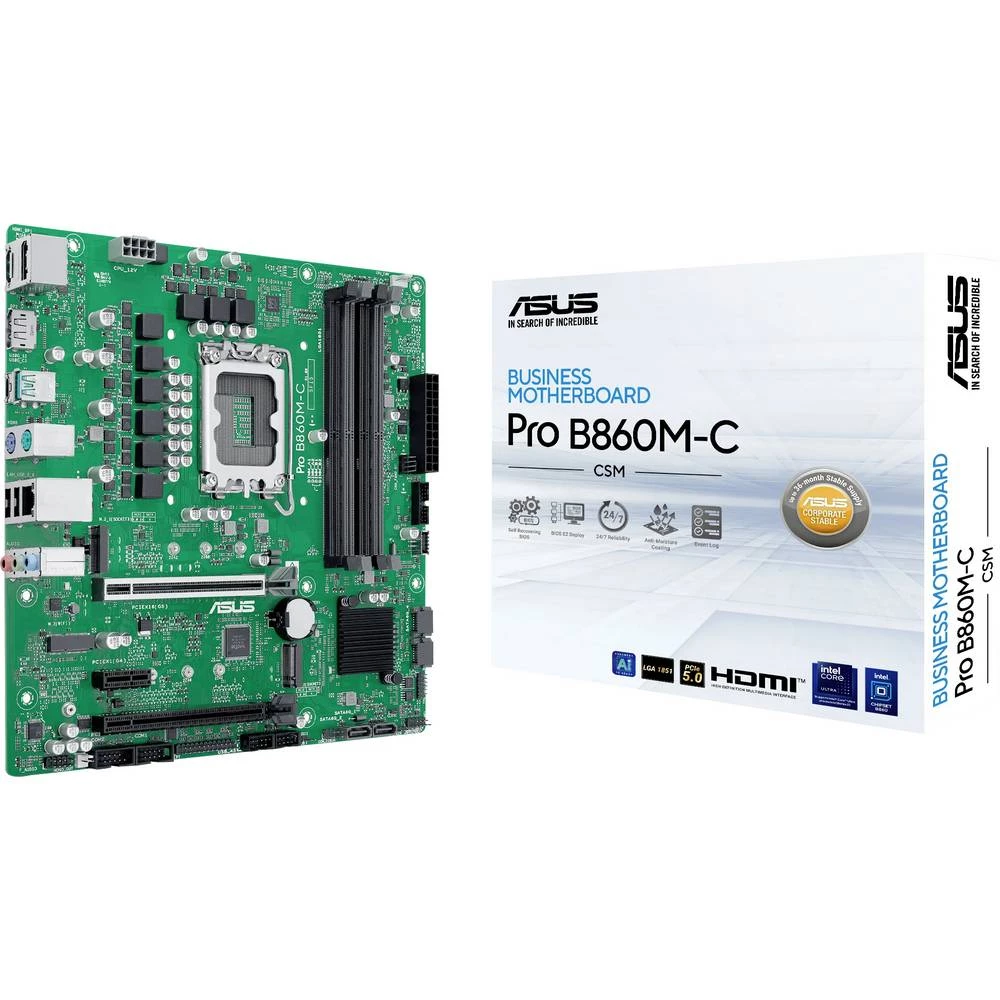 Asus B860M-C-CSM matična ploča Baza Intel® 1851 Faktor oblika (detalji) Micro-ATX Set čipova matične ploče Intel® B slika