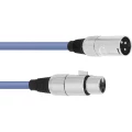 Omnitronic 3022010L XLR priključni kabel [1x XLR utikač 3-polni - 1x XLR utičnica 3-polna] 3.00 m plava boja slika