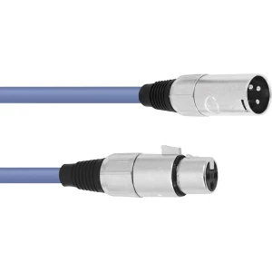 Omnitronic 3022010L XLR priključni kabel [1x XLR utikač 3-polni - 1x XLR utičnica 3-polna] 3.00 m plava boja slika