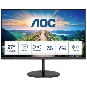 AOC Q27V4EA LED zaslon Energetska učinkovitost 2021 F (A - G) 68.6 cm (27 palac) 2560 x 1440 piksel 16:9 4 ms HDMI™, DisplayPort, slušalice (3.5 mm jack) IPS LCD slika