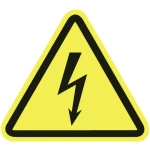 Znak upozorenja Upozorenje na električni napon Plastika 100 ST