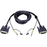 KVM Priključni kabel [1x Muški konektor DVI, 18 + 1 pol, 3,5 mm banana utikač - 1x Muški konektor DVI, 18 + 1 pol, 3,5 mm banana