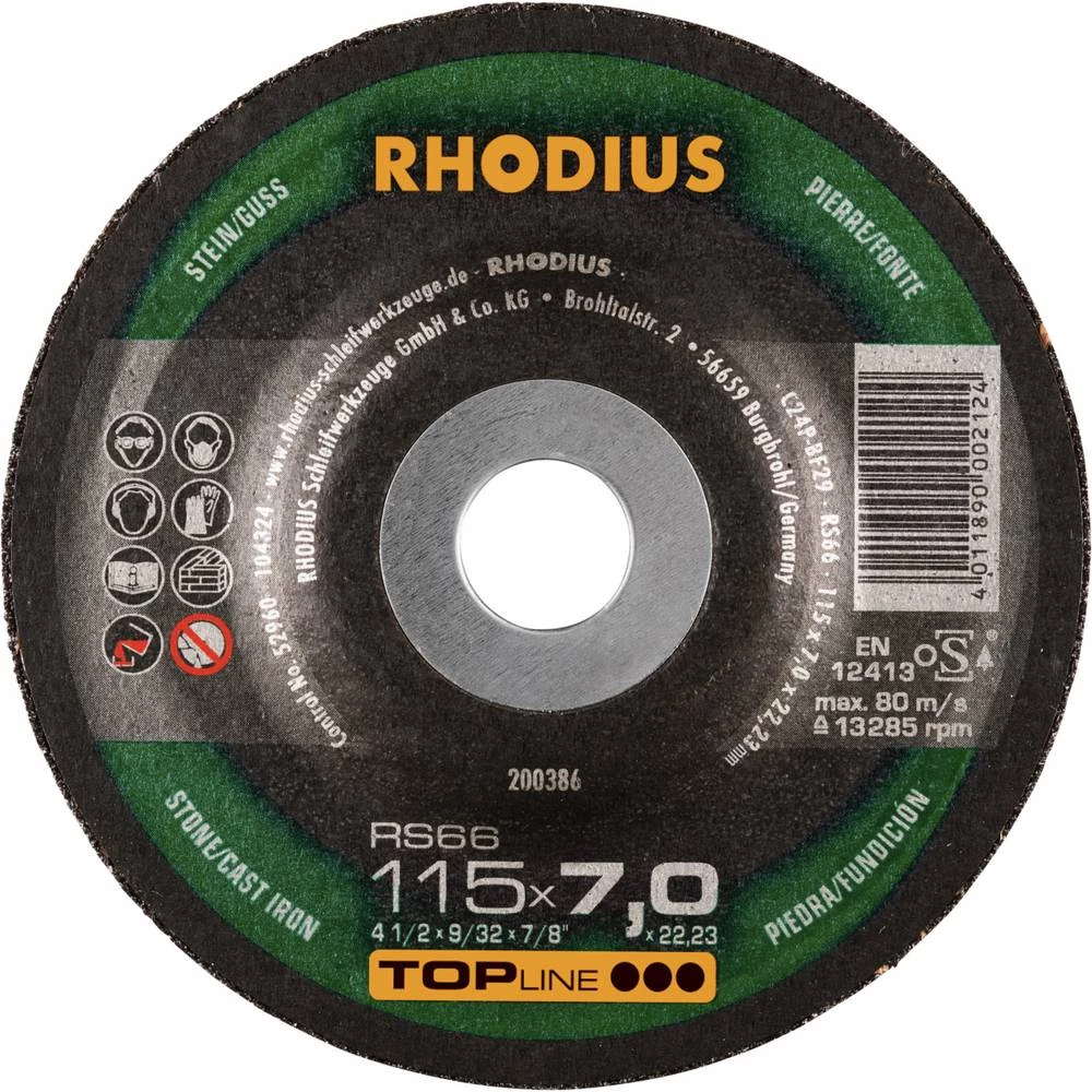 Rhodius 200386 RS66 brusna ploča kamen, lijevani material 25 kom. slika