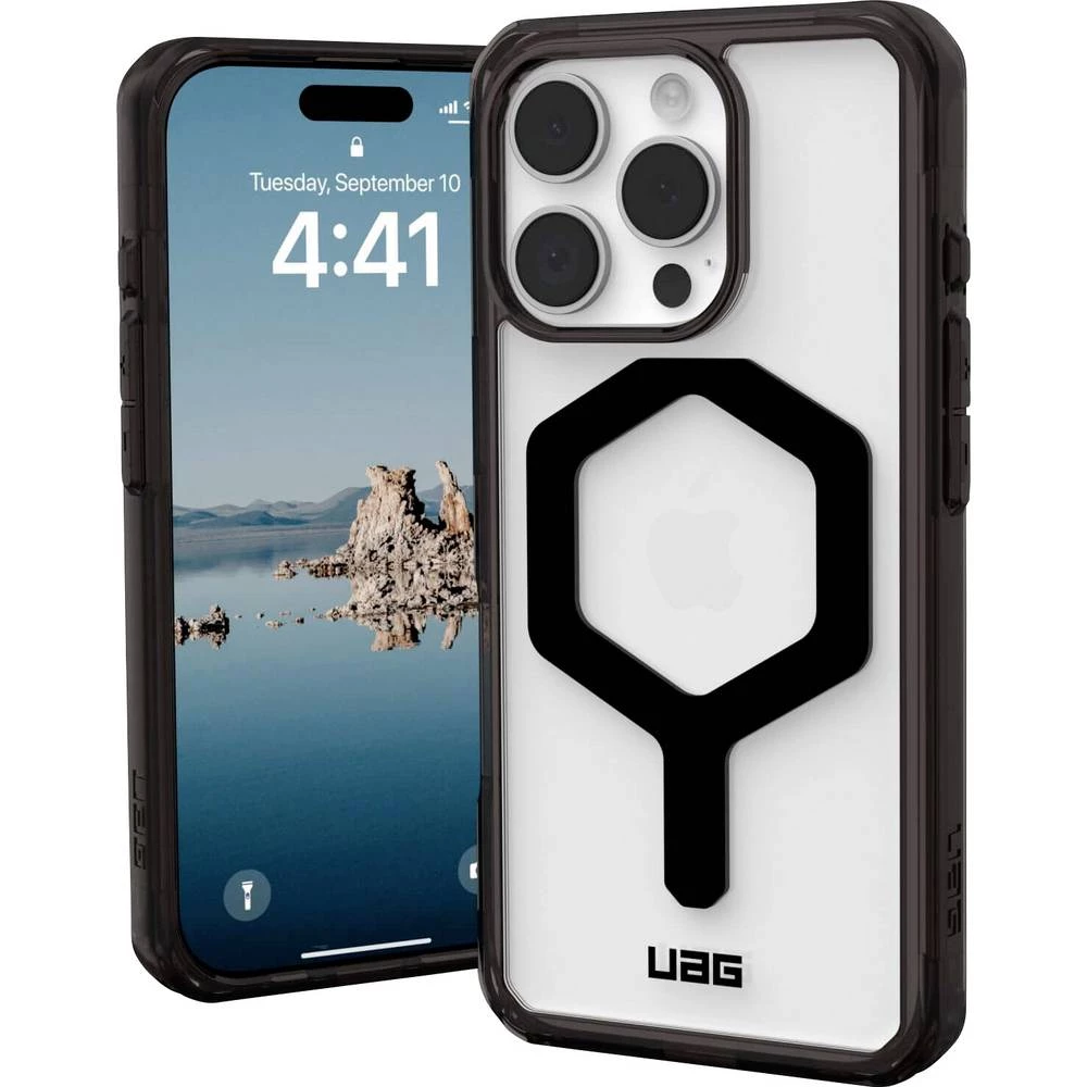 Urban Armor Gear Plyo stražnji poklopac za mobilni telefon Apple iPhone 16 Pro crna, prozirna induktivno punjenje, MagSa slika