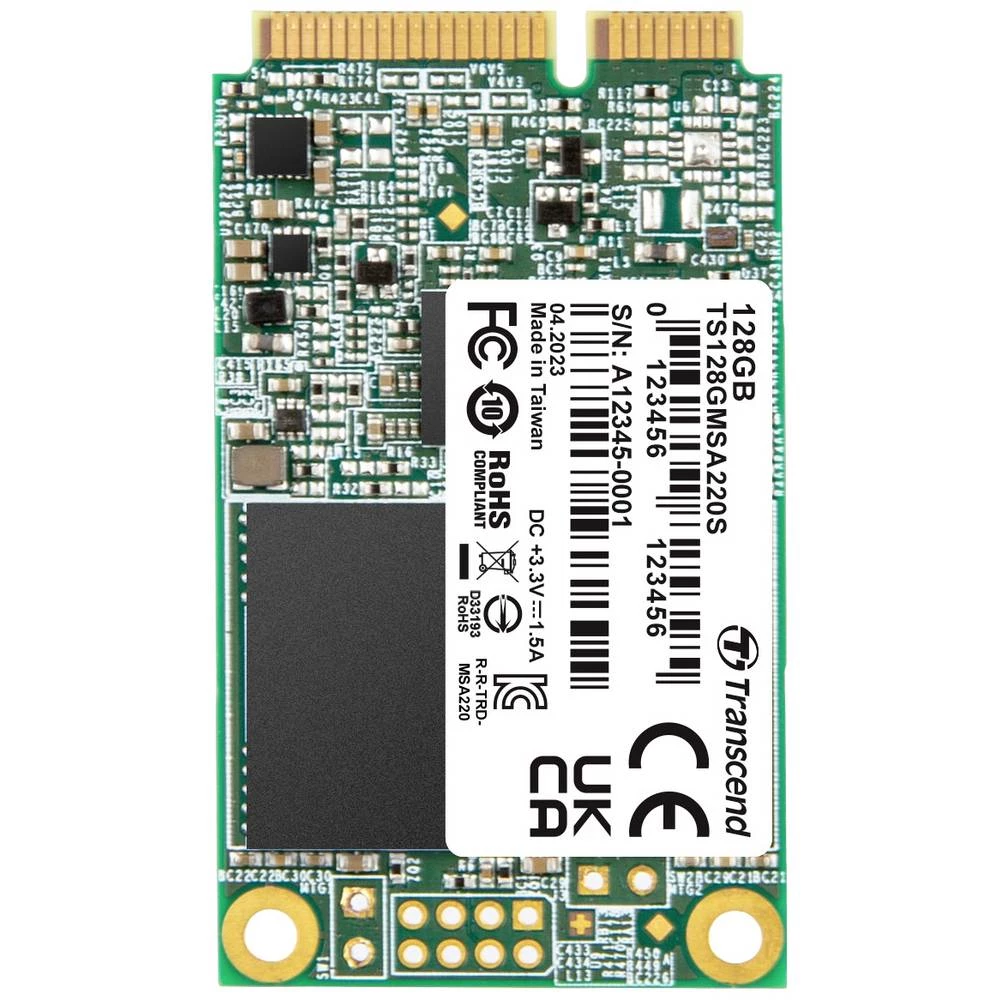Transcend 220S 128 GB unutarnji mSATA SSD SATA 6 Gb/s maloprodaja TS128GMSA220S slika