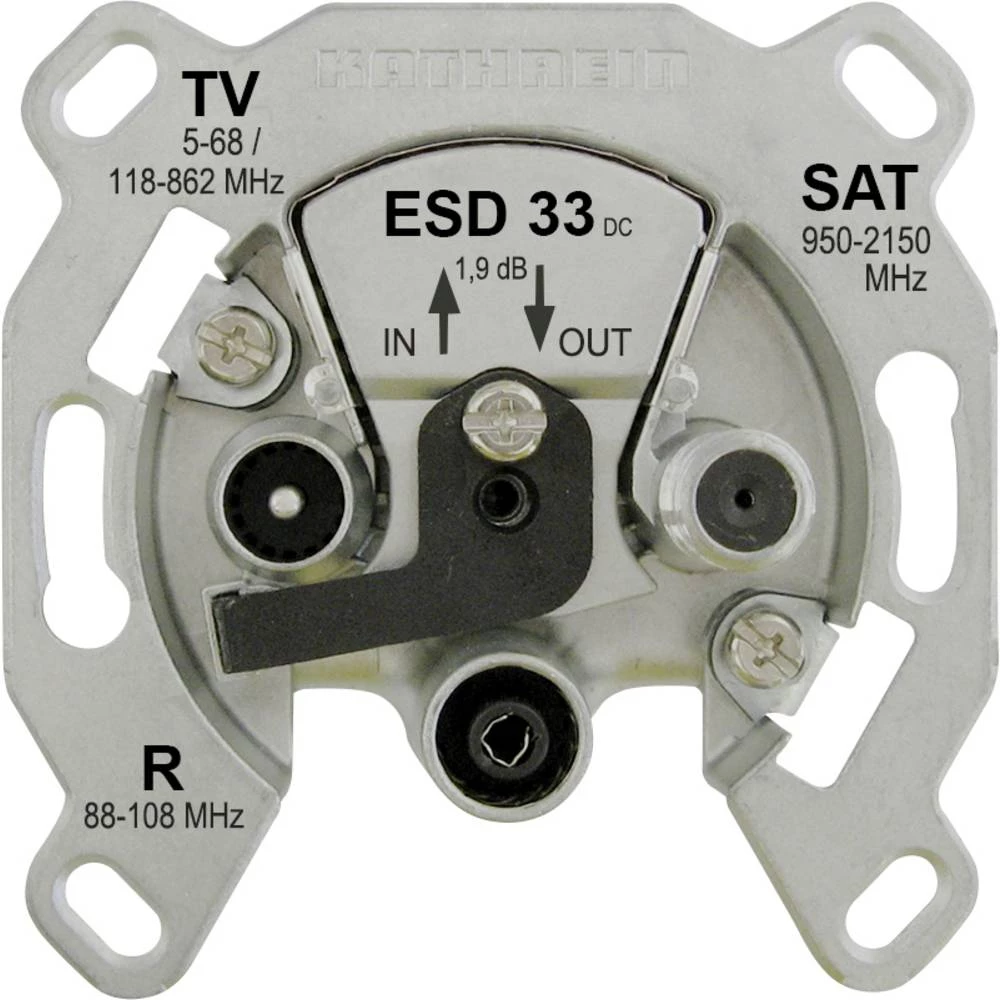 Kathrein ESD 33 antenska utičnica bk, sat, tv, ukw podžbukna utičnica za provlačenje slika