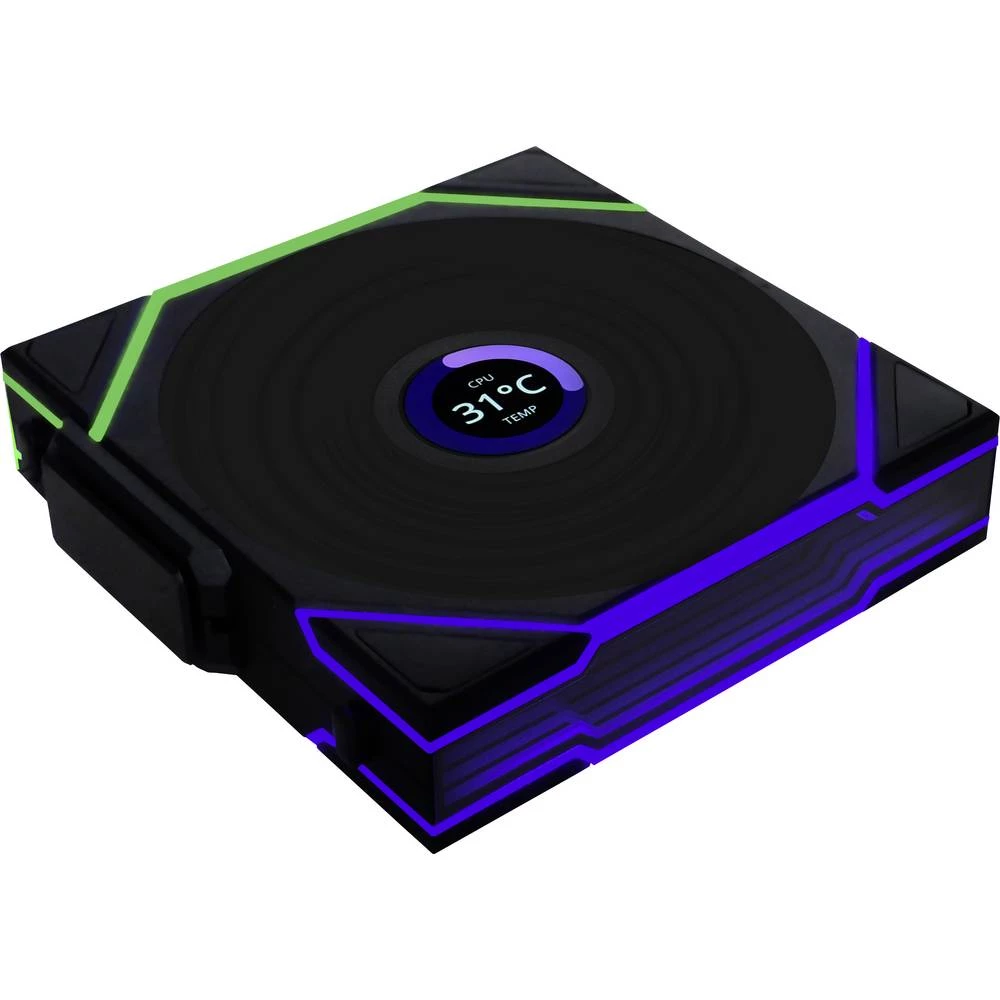Lian Li Lian Li UNI FAN TL Wireless LCD Lüfter, ARGB, PWM - 120 mm, schwarz ventilator za PC kućište crna (Š x V x D) 12 slika