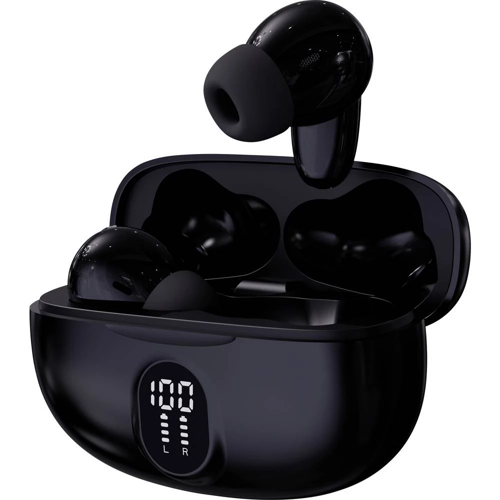 Denver TWE-57B BLACK mobilni uređaj In Ear slušalice Bluetooth® stereo crna slika