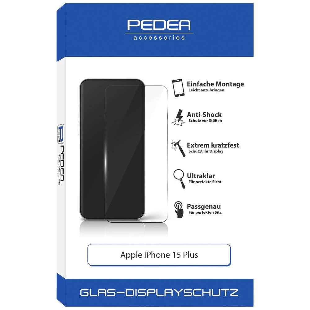 Pedea 50170099 zaštitno staklo zaslona Pogodno za model mobilnog telefona: iPhone 15 Plus 1 St. slika