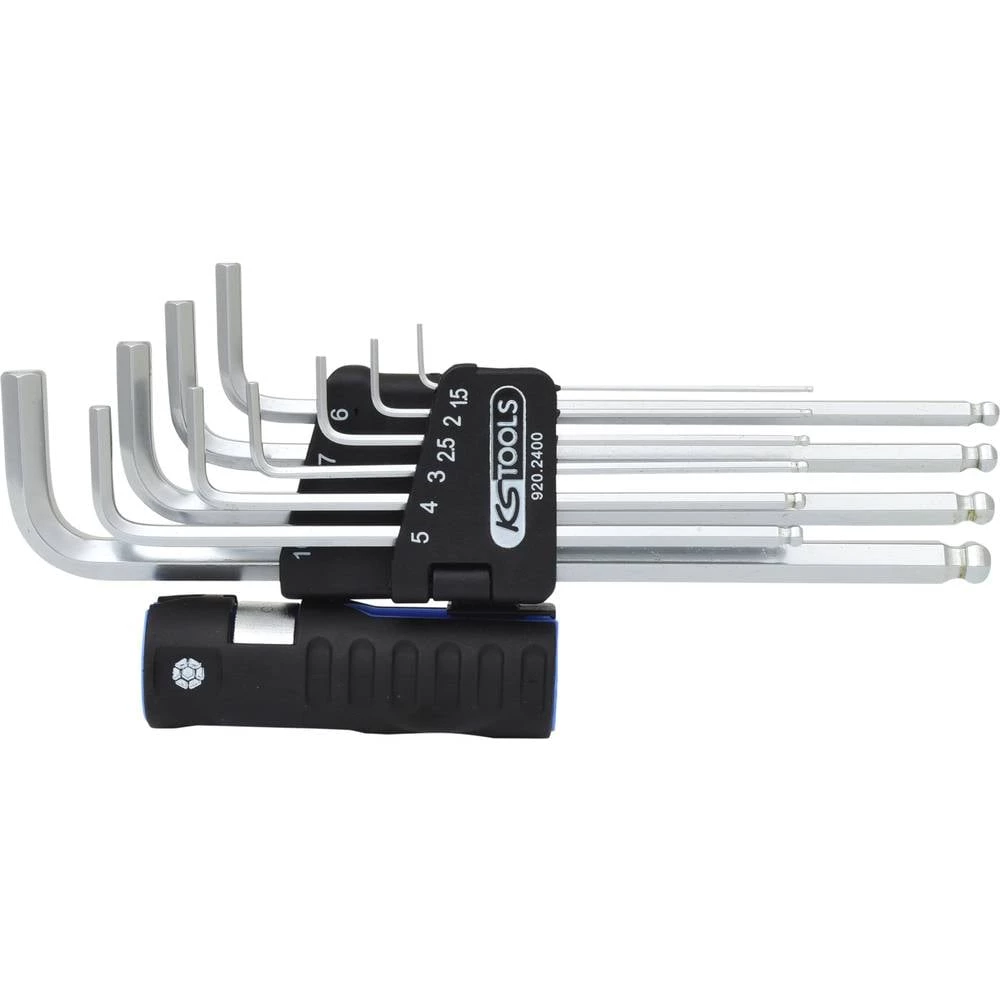 KS Tools 920.2400 unutarnji šesterokutni komplet kutnih odvijača 1.5 mm, 2 mm, 2.5 mm, 3 mm, 4 mm, 5 mm, 6 mm, 7 mm, 8 m slika