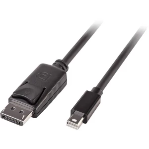LINDY Mini-DisplayPort / DisplayPort adapterski kabel Mini DisplayPort utikač, DisplayPort utikač 2.00 m crna 41646  DisplayPort kabel slika