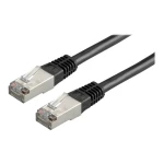Value 21.99.1325 RJ45 mrežni kabel, Patch kabel cat 6 S/FTP 0.50 m crna dvostruko zaštićen 1 St.