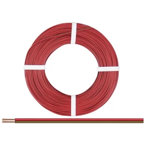 Donau Elektronik 250-08-25 pletenica 2 x 0.50 mm² crvena, smeđa boja 25 m slika